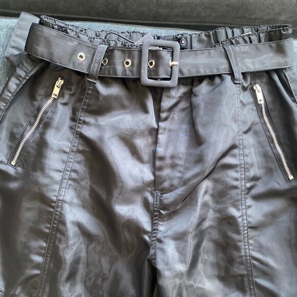 NWT Blank NYC Nylon Cargo Joggers, Black, Size 28 - Picture 3 of 13